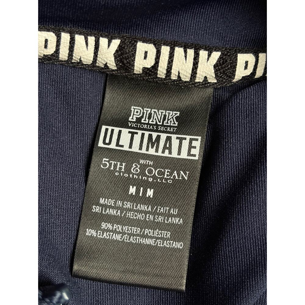 Pink by Victoria's Secret x Michigan 1/2 Zip Long-Sleeve Pullover (Navy) - M - Picture 4 of 8